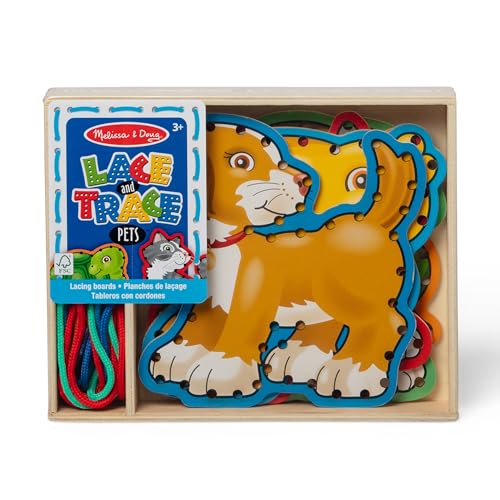 Melissa & Doug Lace and Trace Activity Set: Pets - 5 Wooden Panels and 5 Matching Laces - image 6