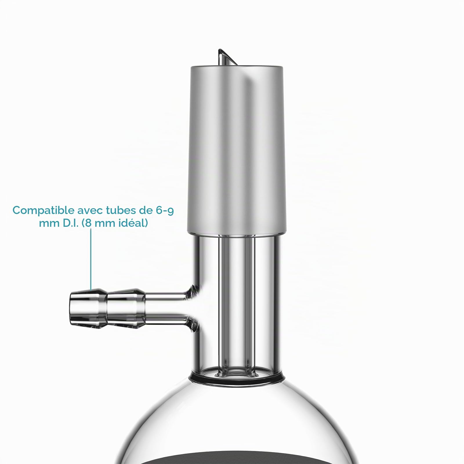 StonyLab Verre Borosilicate Buchner Entonnoir avec Fine Fritte (G3), Diamètre Intérieur de 94 mm, Profondeur de 100 mm, avec 24/40 Standard Joint et Tubulation Dentelée Sous Vide (500 ml)