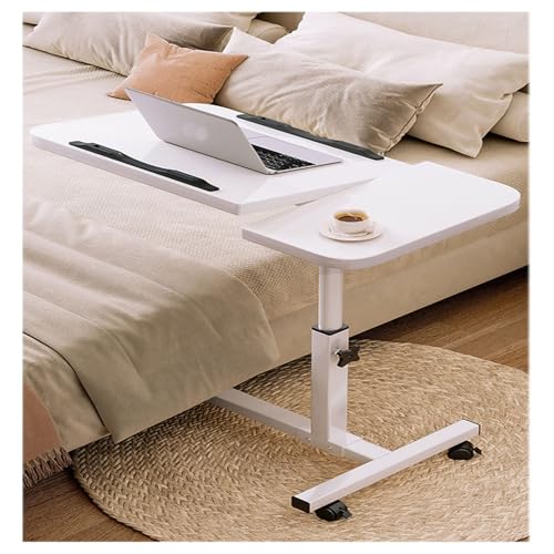 Mesa auxiliar de cama de altura ajustable para sofá, bandeja lateral de sofá de sala de estar, mesita de noche con fuerte capacidad de carga