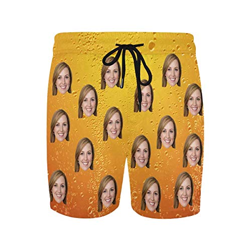 Custom Faces Print Men's Swim Shorts Photo Trunks Design Beach Shorts