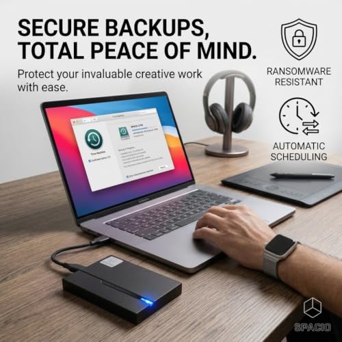 Image of MAYUMI SPACIO 2TB Portable External Hard Drive for PC, Laptop, Mac & Phone