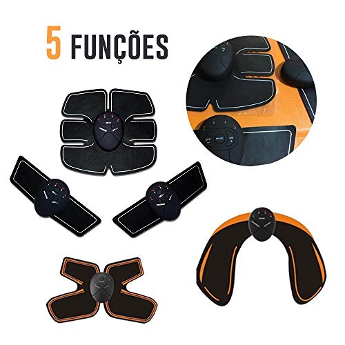 Tonificador 5 Em 1 Muscular Abdominal Estimulo Eletrico Abdomen Pernas Bumbum