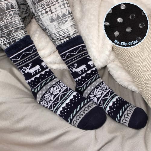 Image of BambooMN Women's Super Soft Warm Cozy Fuzzy Socks Assortments