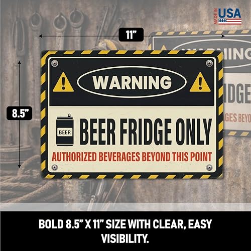 Cartel Imán Beer Fridge Only Bar 8.5 x 11 pulgadas miniatura 4