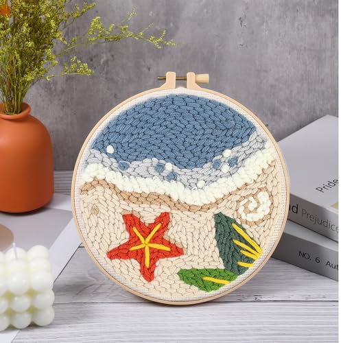 Image of Fanmayhe Punch Needle Kit, Punch Needle Kits Adults Beginner, Embroidery Kit for Beginners Adults and Kids Include Embroidery Cloth with Pattern Thread Needle Threading Tool Instruction
