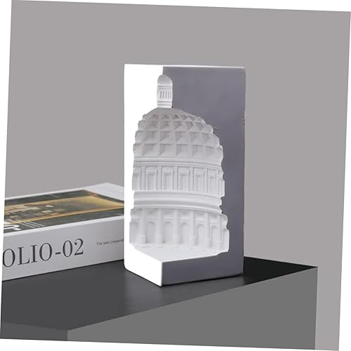 Miniatura 6 de Sujetalibros romanos Estantes Estatua de Edificio Arquitectónico Modelo Creativo Adorno Decoración de Escritorio Decoración de Mesa para el Hogar