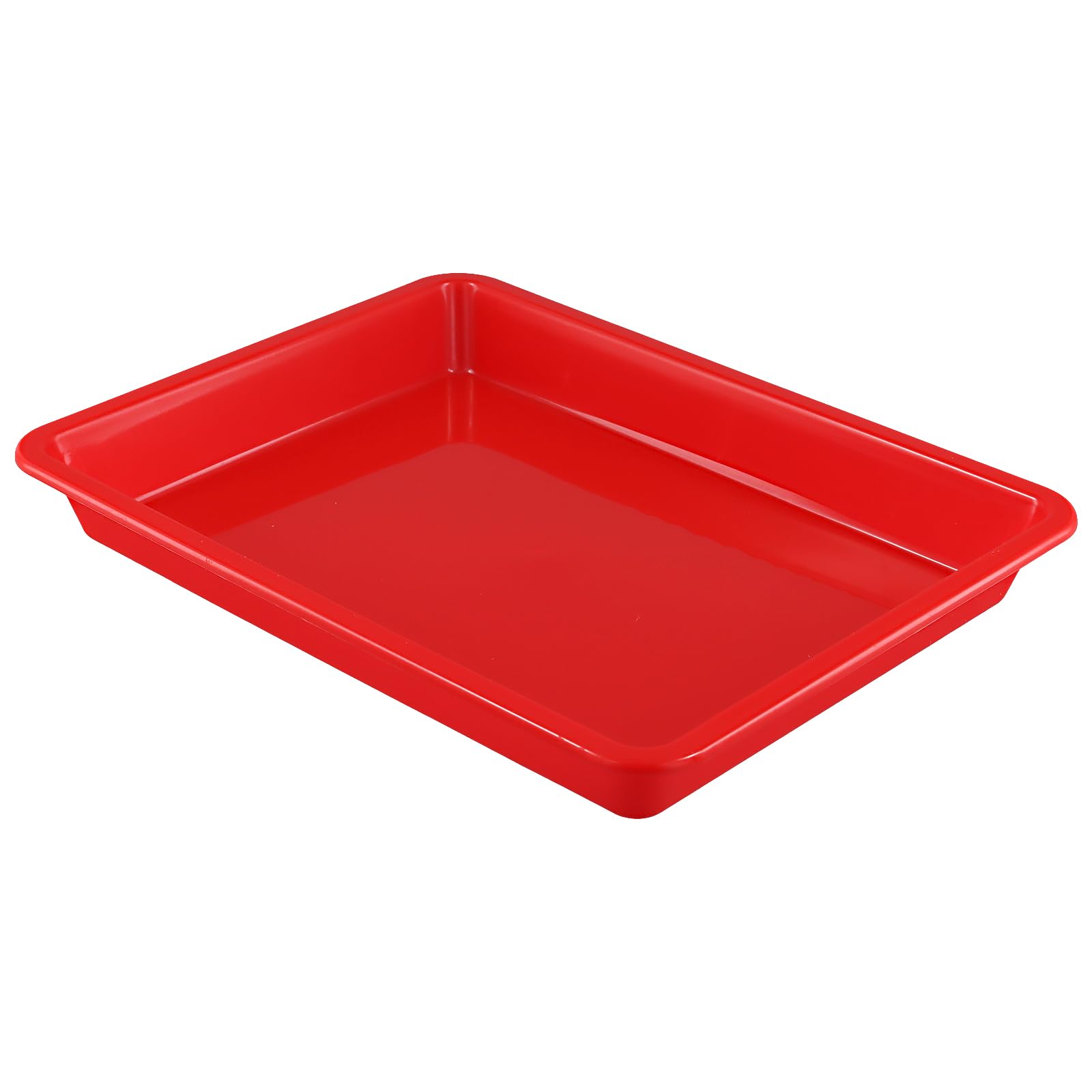 KEILEOHO 20 sztuk tac z tworzywa sztucznego, 28 x 21 x 3 cm, kolorowe miseczki materia?owe, tacka do serwowania, 4 kolory, zestaw misek z tworzywa sztucznego, prostok?tne, wielokolorowe, Ro