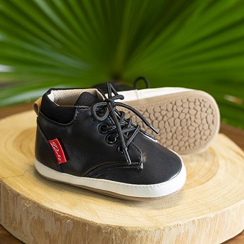 Image of CENCIRILY Baby Boys Girls High Top Sneakers Soft Soles Anti Skid Infant Ankle Shoes Toddler Prewalker First Walking Crib Shoes