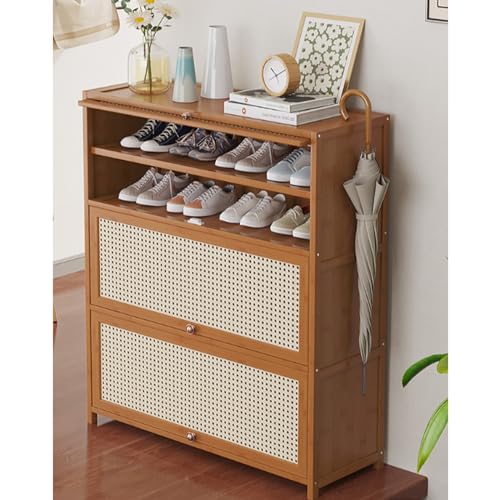 Meuble de rangement à chaussures d'entrée en bambou pour organiser votre maison