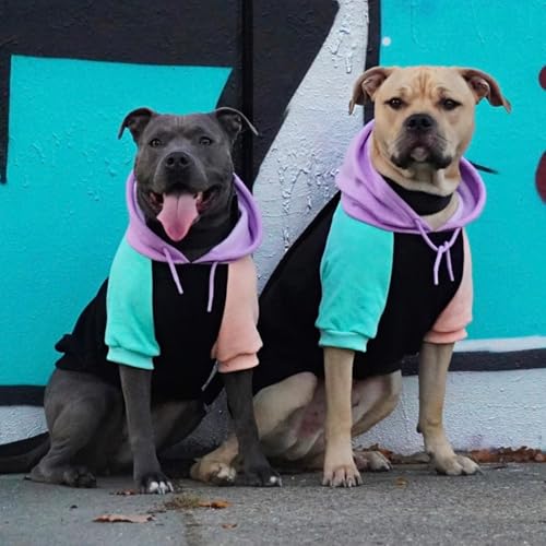 Image of Spark Paws Dog Hoodie - Premium Dog Sweater for Small, Medium, and Large Dogs | Warm Outfits for French Bulldogs, Pitbull, Puppy, Winter Jacket Alternative - Cyber Punk - S