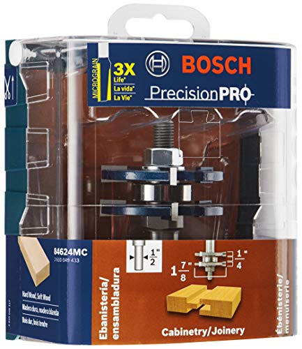 Bosch 84624MC 1-7/8 In. x 1/4 In. Carbide-Tipped Tongue and Groove Router Bit - Thumbnail 4