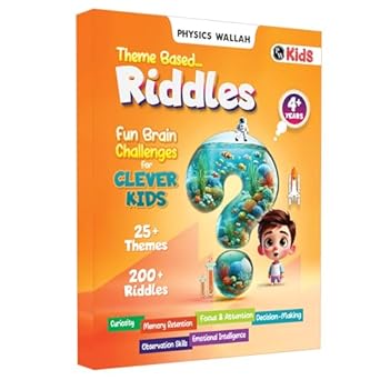 Riddles Book For Kids | 200+ Theme Based Riddles Book For 4+ Years Old | English Interactive Brain Teasing Riddle Activity Book For Growing Kids [Paperback] PW (PW )
