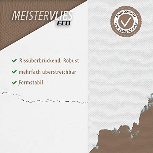A.S. Création Non-Woven Wallpaper Meistervlies Wallpaper 10.05 x 0.53 m Made in Germany 141019 1410-19 White - Image 2