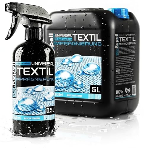eco:Repell 5,5L UNI Zelt Pavillon Markise Textil Imprägnierspray - imprägnierung für Textilien wie Polster Möbel Sofa Cabrio Verdeck Autopolster PFC-Frei