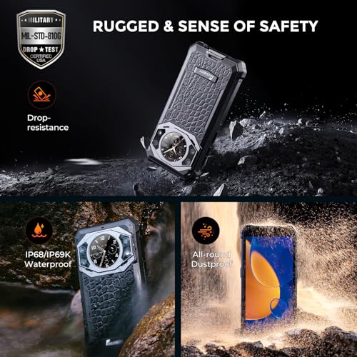Image of FOSSIBOT F101 Pro Rugged CallPhone Unlocked,15+128GB /1TB Storage Waterproof Phone,4G Dual SIM OTG Octa-core Smartphone,18W10600mAh 123dB Loud Volume Phone 5.45 inch 24MP+8MP Camera (Orange)