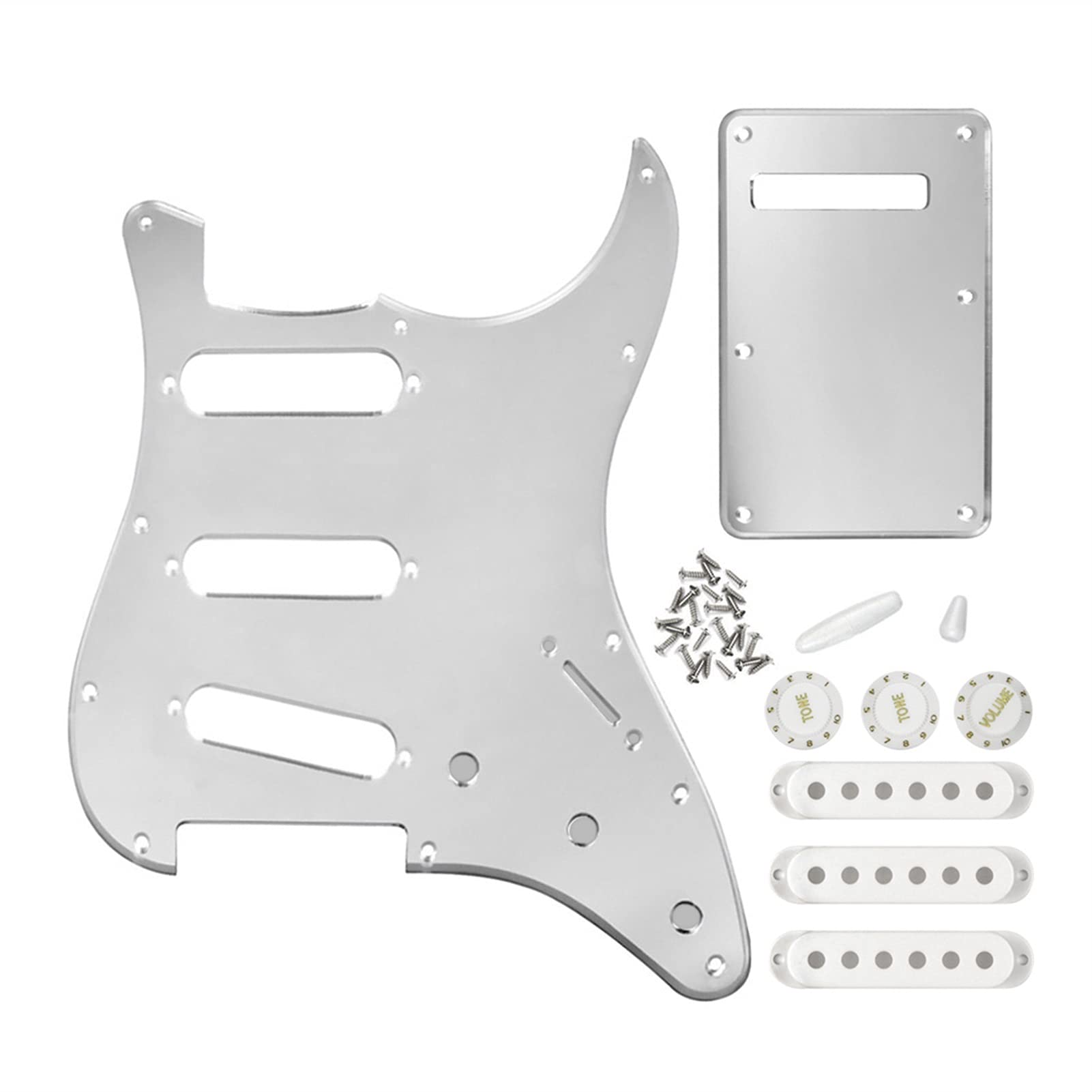 Set Di Battipenna E Piastra Antigraffio Per Chitarra Elettrica  3 Strati Bianchi~p140966191 - Foto 7