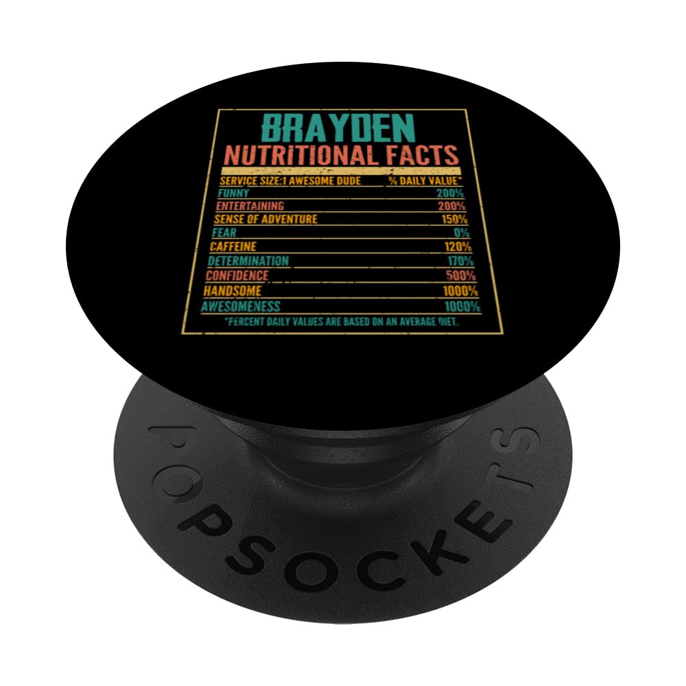 Brayden Nutritiona Facts PopSockets Standard PopGrip