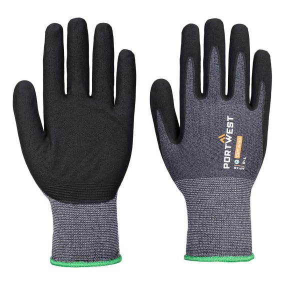 Guantes de trabajo de nitrilo SG Grip15 Eco (Pk12) Gris/Negro AP12