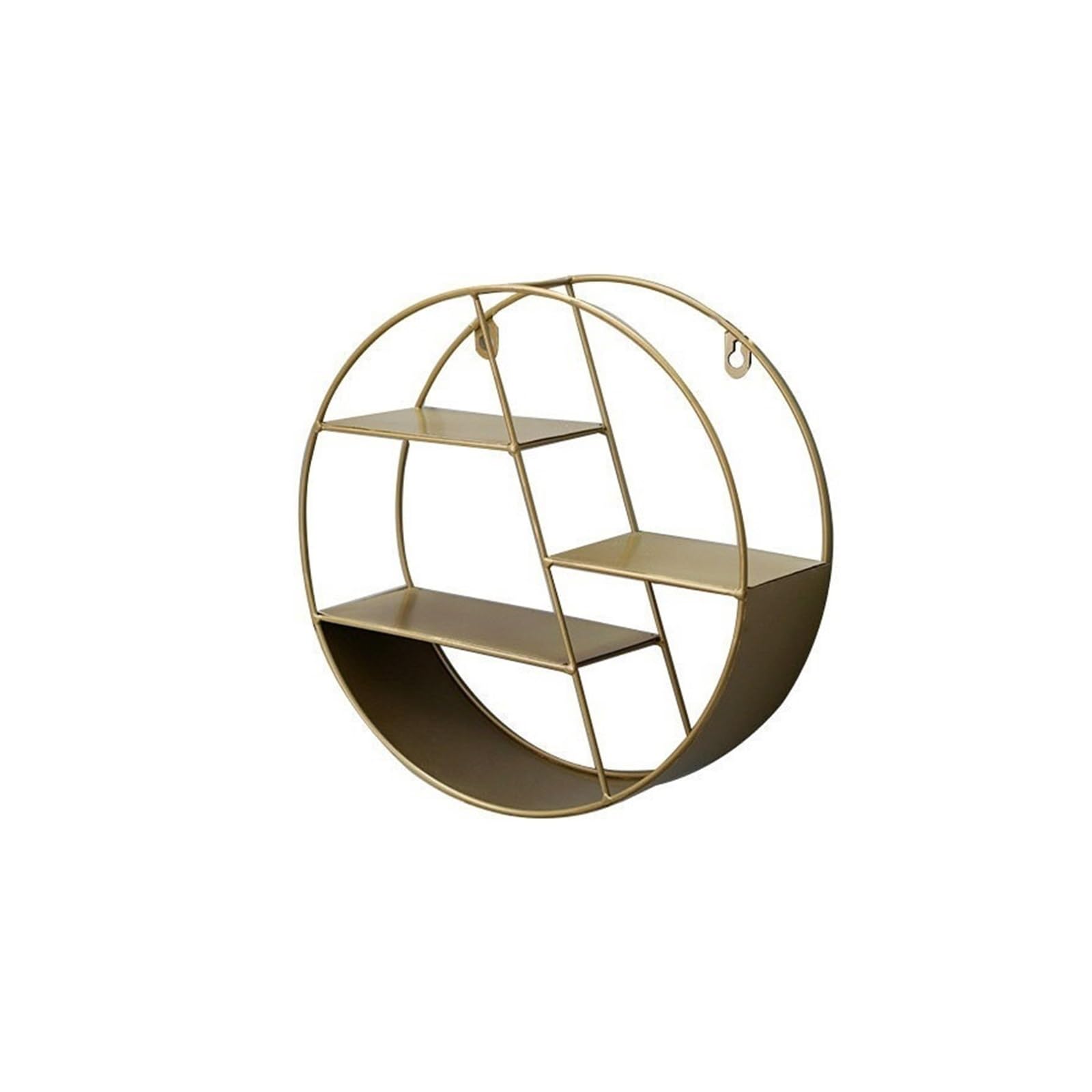 Pływające półki ścienne Okrągłe pływające półki Półki ścienne do salonu Dekoracje Półka ścienna do sypialni(Gold)