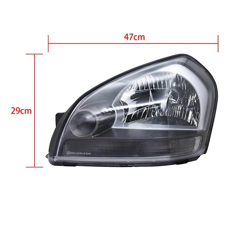 Lampada Fanale Posteriore Auto Anteriore Sinistro e Destro Trasparente Del Faro Del Faro Lente Lenti per Misura per Hyundai per Tucson 2003 2005 2006 2007 2008-2012(Left)