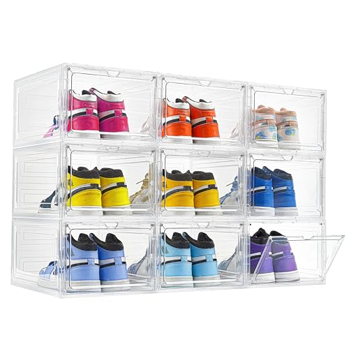 9 Pack X-Large Clear Shoe Box