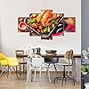 WAGYU tableau multi panneau 5 parties Table de dîner turque tableau imprimé sur toile,tableau imprimé xxl,tableau deco murale,tableaux,posters et arts décoratifs,5 pieces hd print,125x60cm
