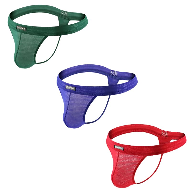 Mens Low Rise Mesh G-String Thong Underwear