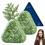 2pcs Haarseife Bio, Pflanzliches Festes Shampoobar, Nature Green Shampoo, Usman Grass Festseife, Reinigt und Pflegt Das Haar Sanft und Stärkt Es; Geeignet für Männer und Frauen