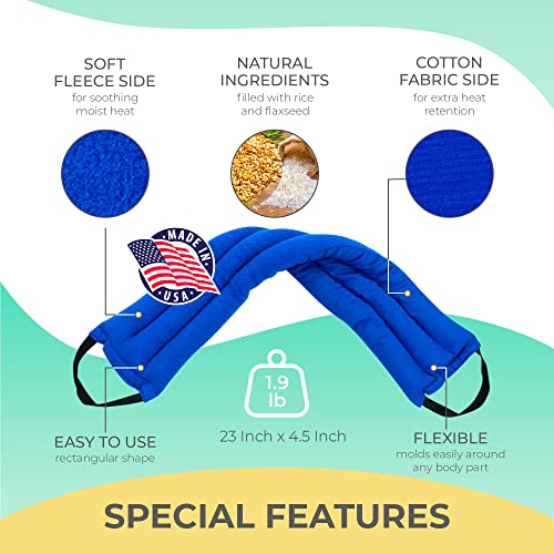 My Heating Pad - Microwavable Heating Pad For Neck And Shoulder - Moist Heat Pack For Muscles And Joints, Reusable Heating Pad, Portable Heating Pad, Menstrual Heating Pad - 1 Heat Pack Blue #TOP5
