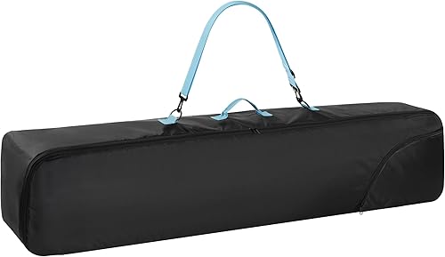 Miniatura 10 de Navaris Bolsa de snowboard para hombre y mujer - 61.8 in - con bolsillo lateral y correas ajustables - para un fácil transporte de snowboard - Negro