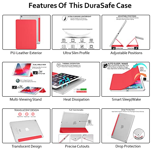 Image of DuraSafe iPad 10.9 inch 10th Generation 2022 Case A2696 A2757 A2777 MPQ13HN /A MPQ33HN /A MPQ03HN /A MPQ23HN /A MPQ93HN /A MPQC3HN /A MPQ83HN /A MPQA3HN /A MQ6K3HN /A MQ6L3HN /A - Red