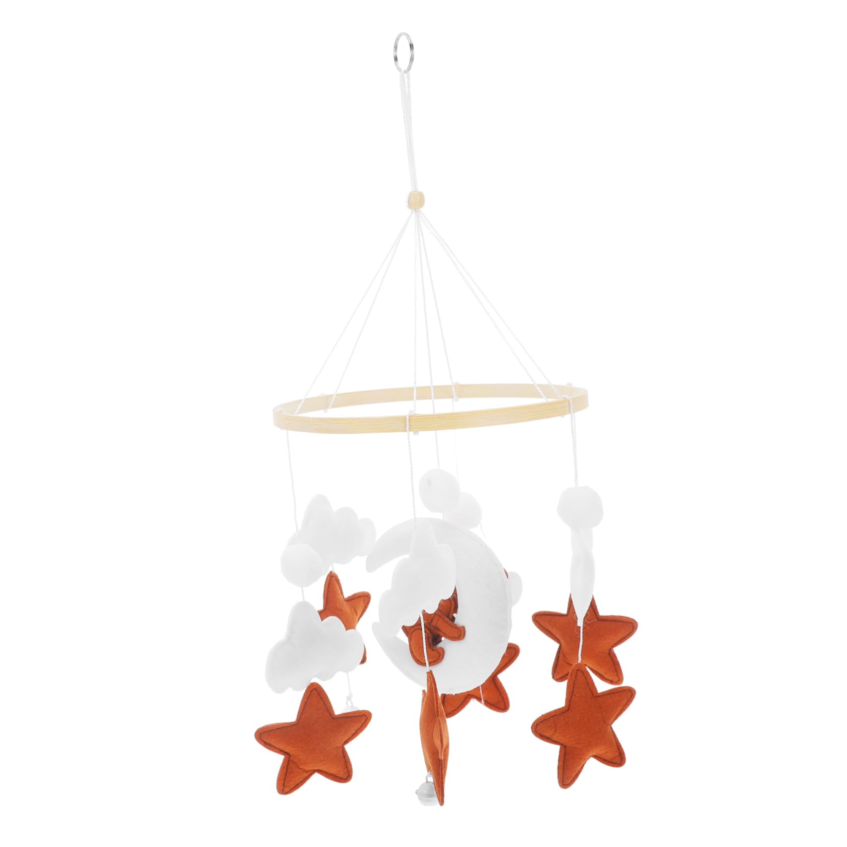Cabilock Hanging Decoration Safe Cartoon Bear Mobile Cloud Star Charm Wind Chime for Nursery