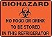 NO FOOD OR DRINK TO BE STORED IN THIS REFRIGERATOR (W/GRAPHIC)