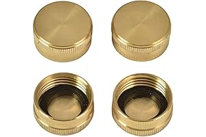 3/4 Inch Garden Hose End Caps, Female Faucet Protector, Brass Spigot Cap
