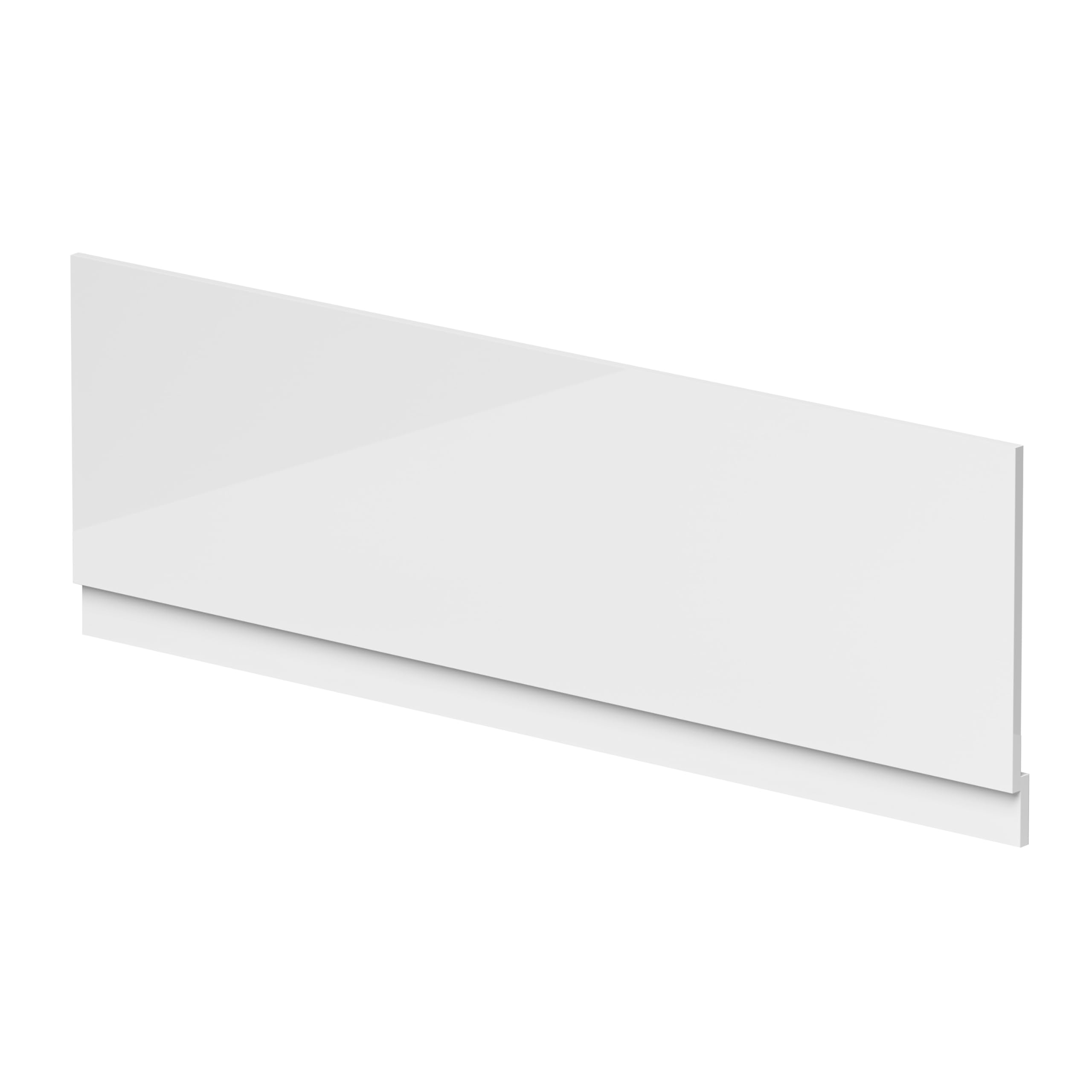 Balterley Front Bath Panel Covering with Plinth 1700mm, MDF Bath Panels White, Straight Front Bathroom Panels for Bathtub, Water Resistant Side Panel for Bathroom Baths and Soaking Tubs (White)