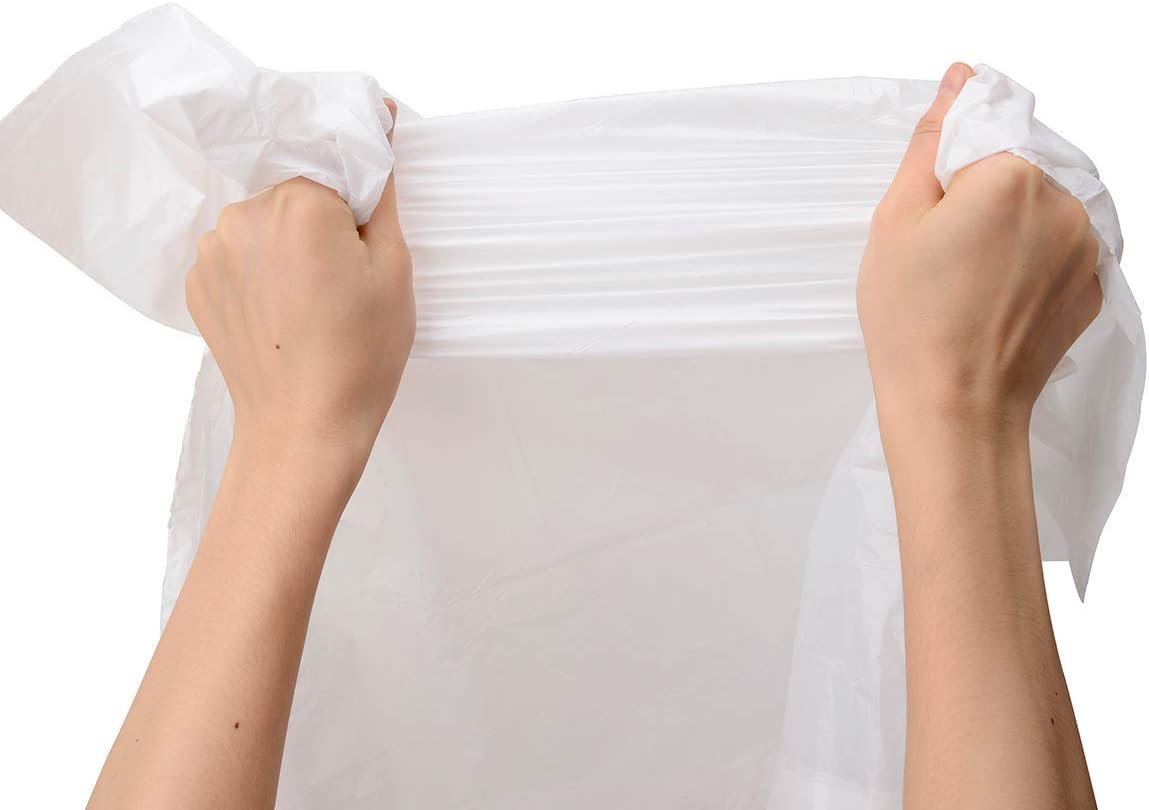 8 Gallon Medium Trash Bags White Kitchen Garbage Bags Plastic Wastebasket Trash Can Liners for Home and Office Bins, 220 Count
