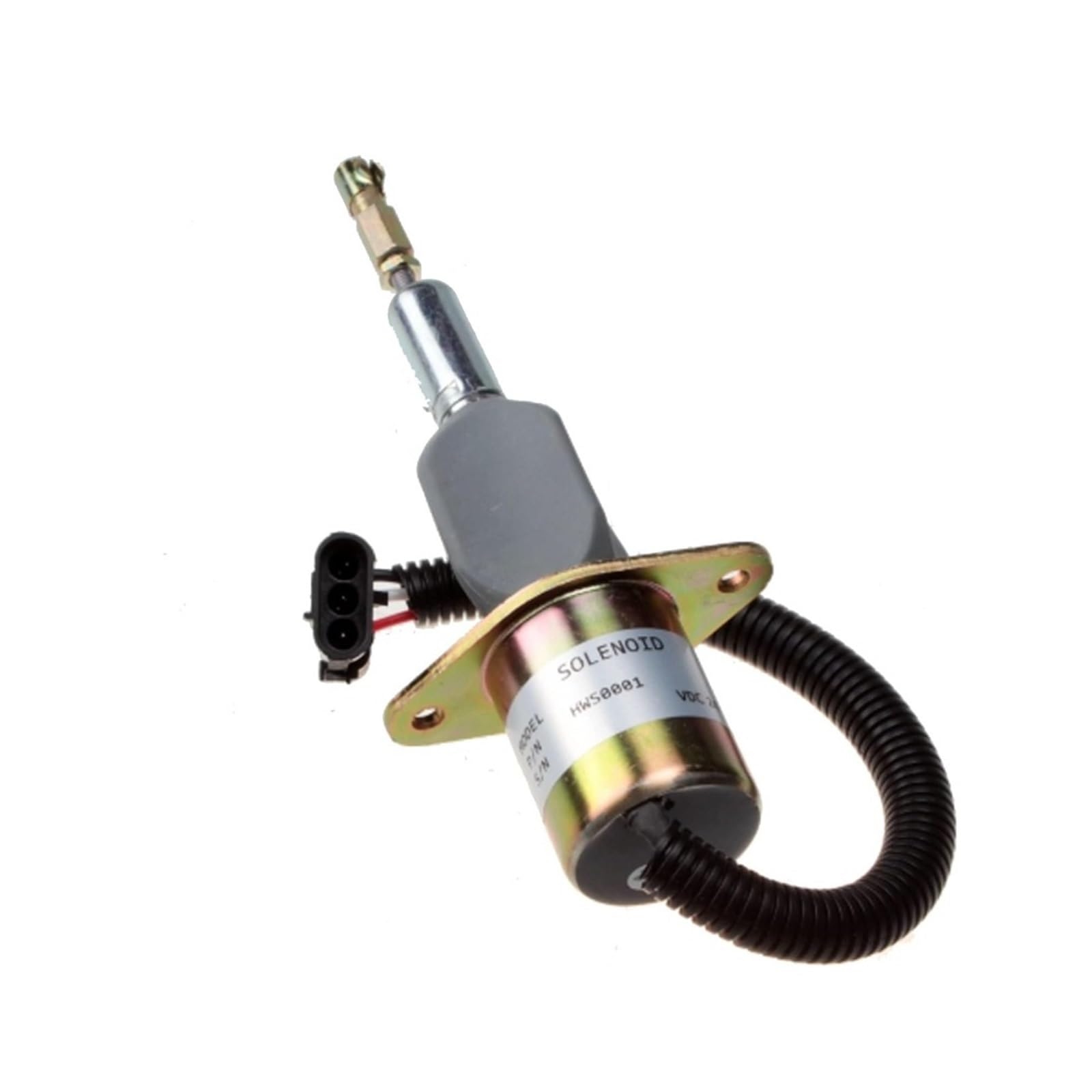 Solenoide de corte de combustible Solenoide de corte de combustible de 24 V 3928161 SA-4293-24. Compatible con Cummins 6CT de 8,3 L. Compatible con excavadoras Komatsu PC360-7 PC300-7.
