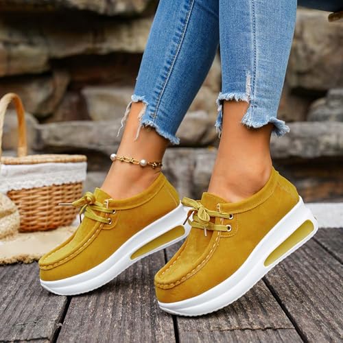 Zapatillas de mujer blancas casual con plataforma para verano 4