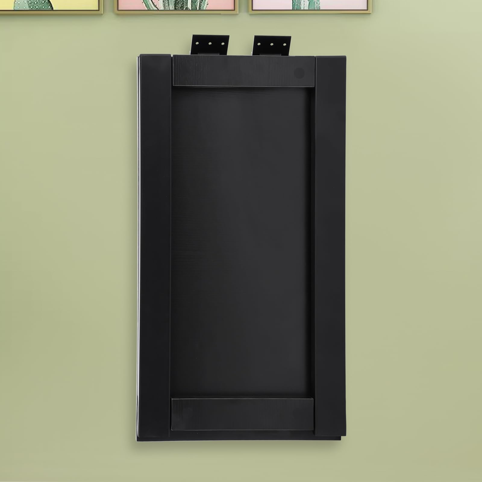 Tavolo pieghevole montato a parete in legno massello E0 grade, 75 x 40 x 74 cm, pieghevole da parete, tavolo da cucina, tavolo da pranzo, tavolo da pranzo (nero)