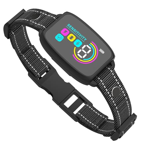 JOEKGIN Bark Collar, Dog Bark Collar for Large Medium Small Dogs, Smart Bark Collar Automatic Anti Barking Training Collar, Rechargeable with 8 Adjustable Sensitivity & Beep Modes