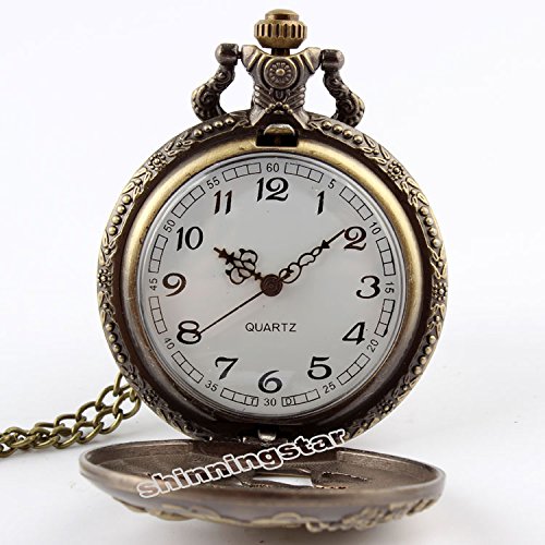 Image of Vintage Cute Animal Pocket Watch, Long Chain Sweater Pendant Necklace, for Women Men Birthday Christmas Gift