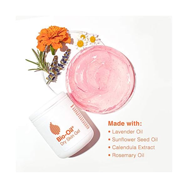 Bio-Oil Dry Skin Gel, Face and Body Moisturizer, Fast Absorbing Hydration, with Soothing Emollients and Vitamin B3, Non-Comedogenic, 3.4 oz