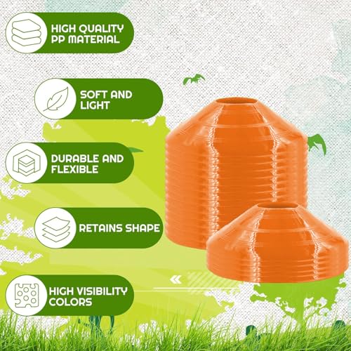 Image of Fitfix Disc Cones Set |Space Marker| - Soccer Cones for Training, Football, Kids, Sports, Field Cone MarkersPro Disc Cones Set |Space Marker| - Footbal Field Cone Marker