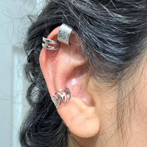 Image of Ear Cuffs Non Piercing 14K Gold Plated Ear Cuff Earrings for Women Trendy Clip on Cartilage Earring Stacks Non Pierced Adjustable Fake Earrings Set Jewelry Christmas Gift 2026 Stocking Stuffers