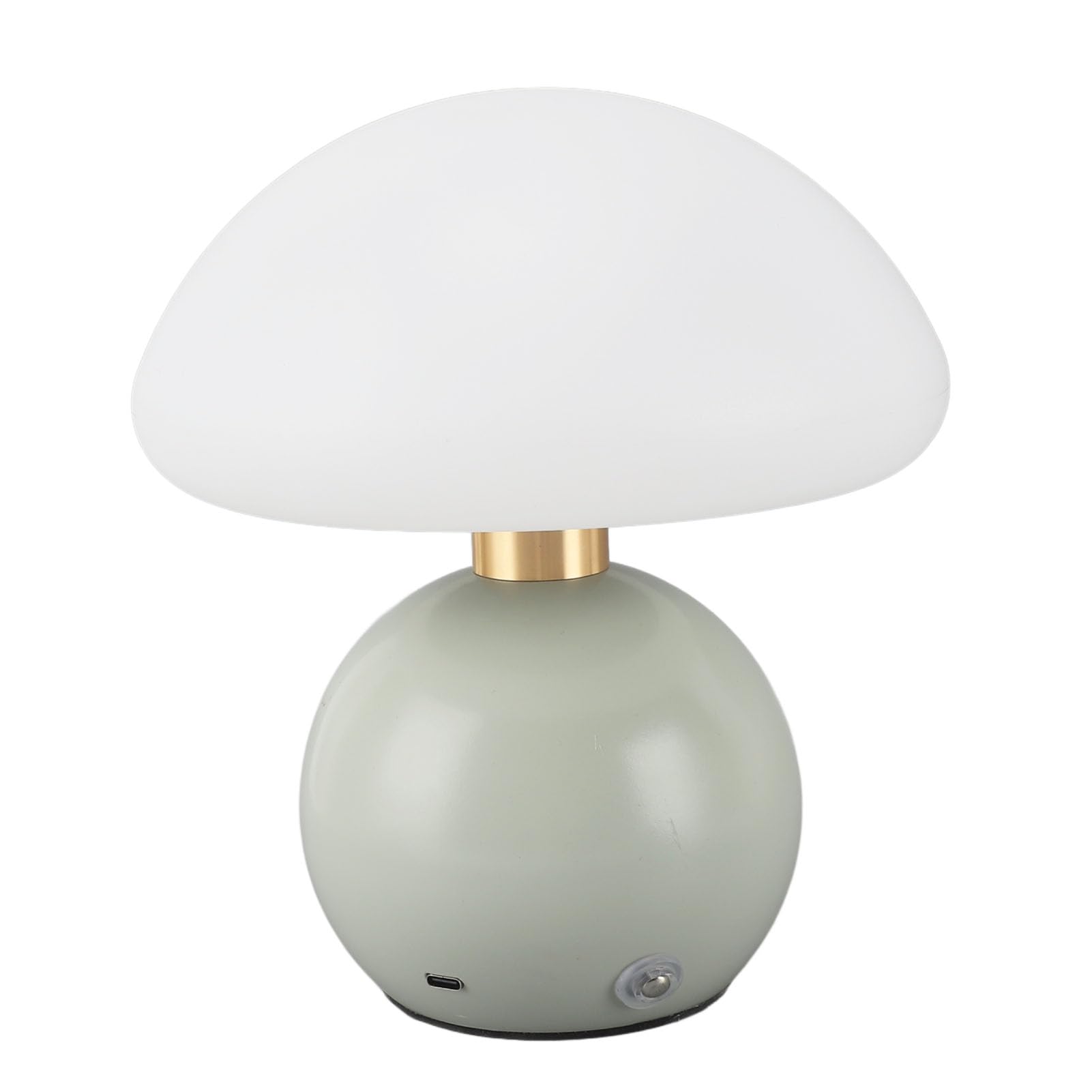 Wakects Lampada a Fungo a LED Lampada da Tavolo in PE e Ferro 3 Temperature di Colore Touch Control Dimmerazione Continua USB C da Comodino Ricaricabile da 2000 MAh per Scrivania da Camera da Letto