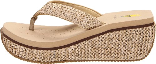 Volatile Womens Flip Flop Wedge Sandal, Natural Raffia, 8 Us #TOP6
