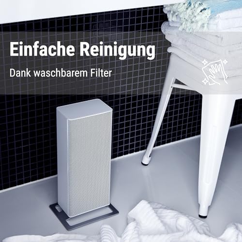 Stadler Form Heizlüfter Anna mit Temperaturregler, 2 Heizstufen (1200/ 2000W) und Kippsicherung, Raumgrösse bis 25m2, weiss-4