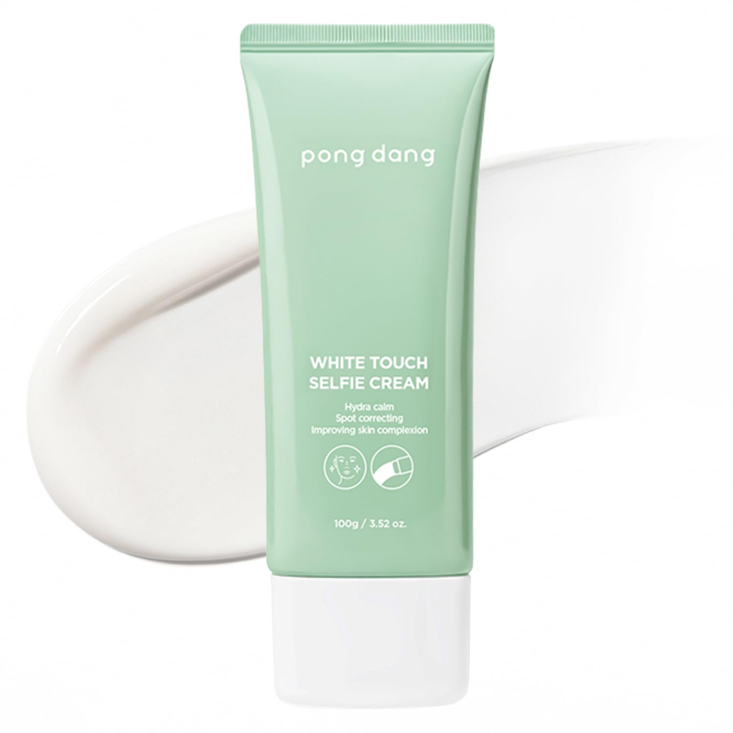 PONGDANG White Touch Selfie Cream 3 52 oz 100g Lightweight Tone-Up Moisturizer Hydrating Redness-Soothing Formula For Dry Sensitive