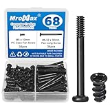 34 Sets (68Pcs) Computer Cooling Fan Screws Kit, #6-32 x 30mm Fan Screw + M5 x 10mm PC Case Fan Screws, Black Radiator Fan Screws for 60mm 80mm 90mm 92mm 120mm 140mm 240mm 360mm