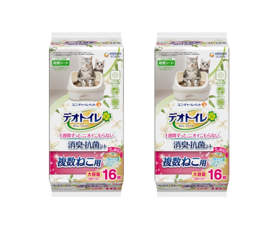 Amazon.co.jp: 【まとめ買い】デオトイレ 消臭・抗菌シート 複数ねこ用